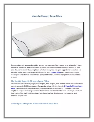 muscular memory foam pillow