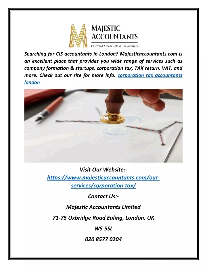searching for cis accountants in london