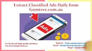 extract classified ads daily from gumtree com au