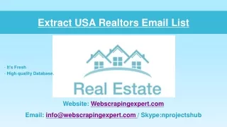 extract usa realtors email list