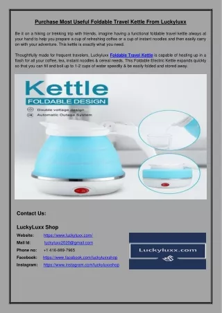 purchase most useful foldable travel kettle from