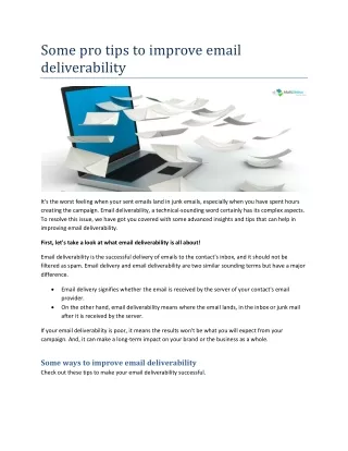 Some pro tips to improve email deliverability-converted