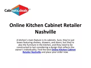 Online Kitchen Cabinet Retailer Nashville