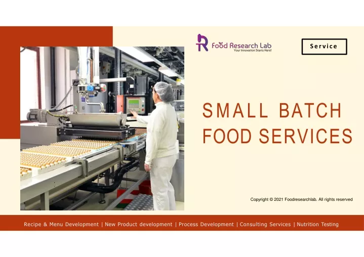 small batch food services