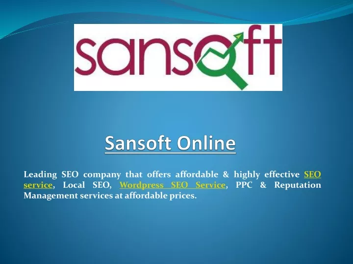 sansoft online