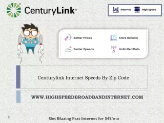 centurylink internet speeds by zip code