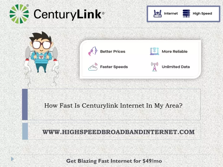 how fast is centurylink internet in my area