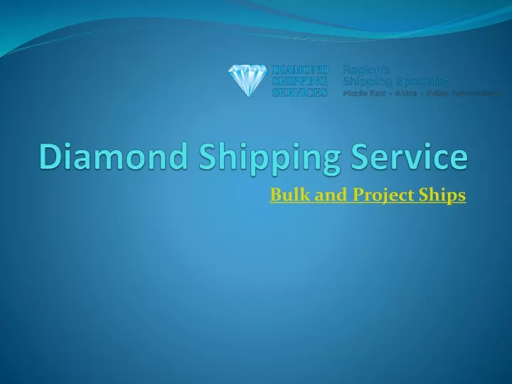 diamond shipping service