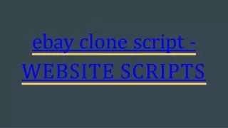 ebay clone script website scripts