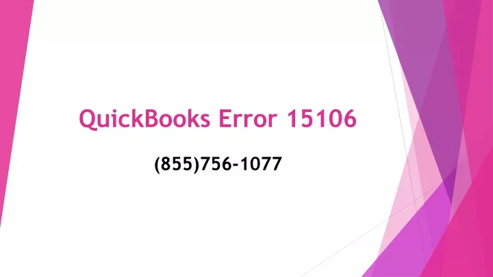 quickbooks error 15106