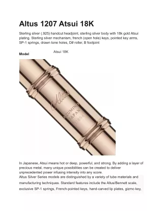 altus 1207 atsui 18k