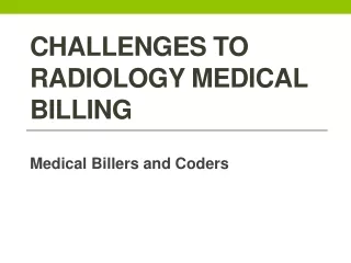 challenges to radiology medical billing