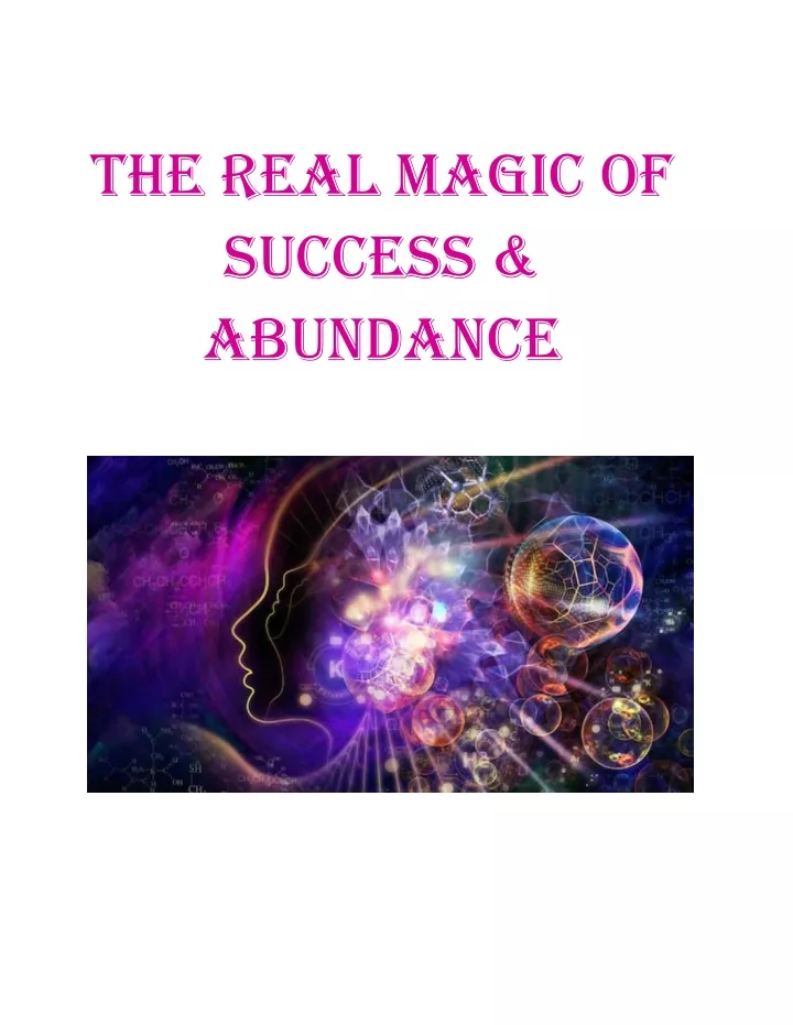 the real magic of success abundance