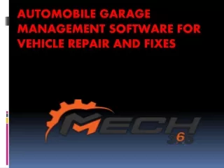 Automobile Garage Management Software for Vehicle Repair and Fixes