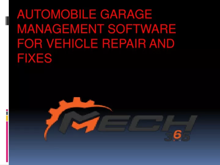 automobile garage management software for vehicle