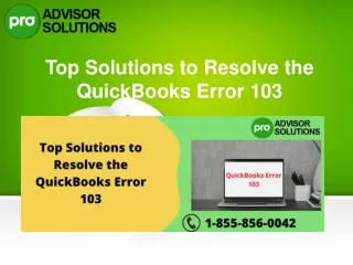 top solutions to resolve the quickbooks error 103