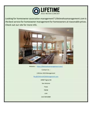 looking for homeowner association management