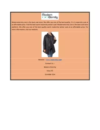 moderneternity com is the best coat store