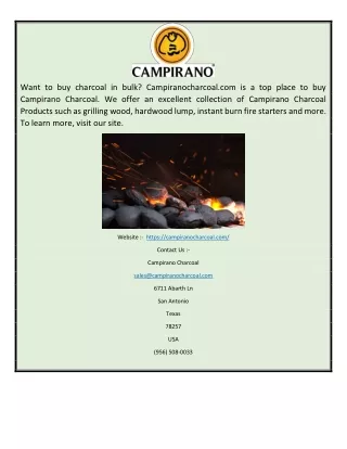 Campirano Charcoal Products
