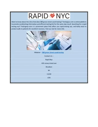 want to know about the clinic that does 380 grove