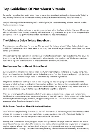 The 10 Scariest Things About iaso nutraburst