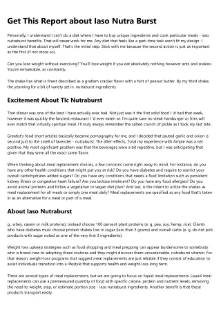 The Ultimate Glossary of Terms About iaso nutraburst
