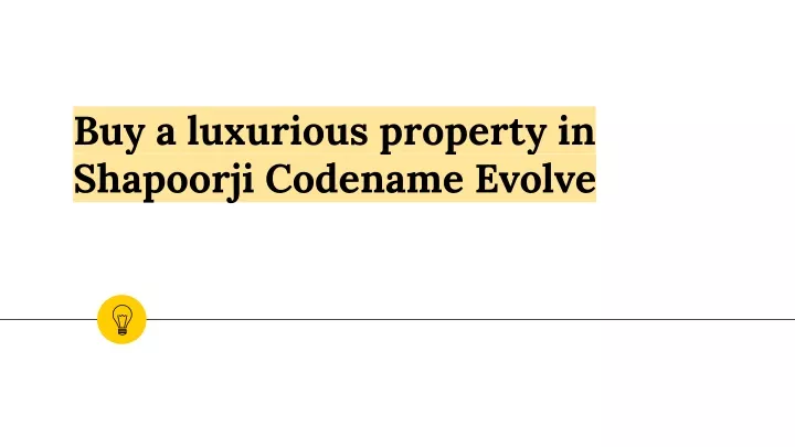 buy a luxurious property in shapoorji codename