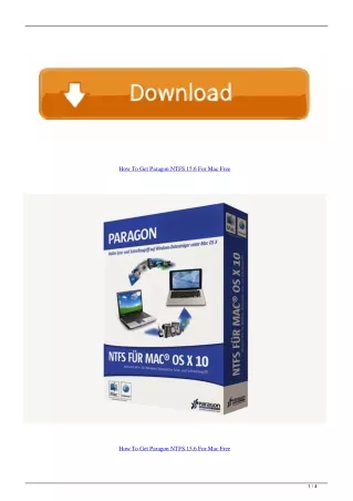 How To Get Paragon NTFS 15.6 For Mac Free