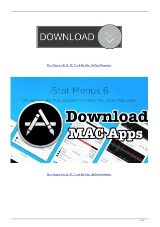 IStat Menus 6.41 (1137) Crack For Mac OS Free Download