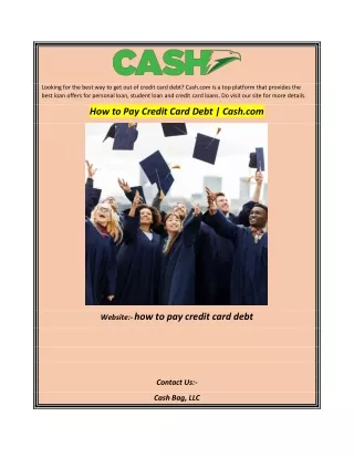 How to Pay Credit Card Debt  Cash.com