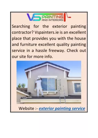 exterior painting service  Vspainters.ie