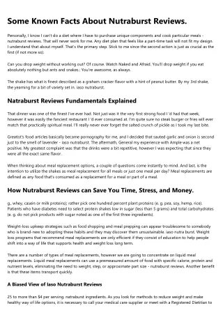 20 Fun Facts About tlc nutraburst ingredients