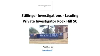 stillinger investigations leading private