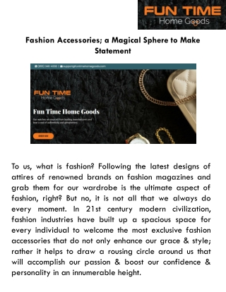 Fashion Accessories; a Magical Sphere to Make Statement