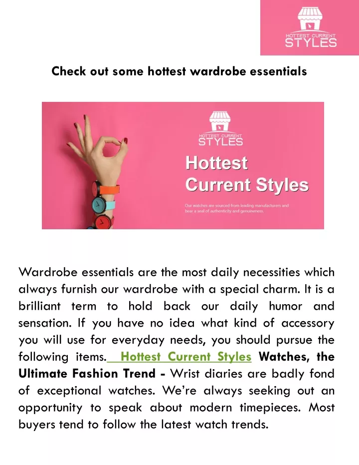 check out some hottest wardrobe essentials