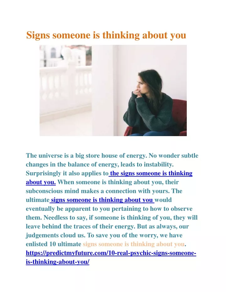 signs someone is thinking about you