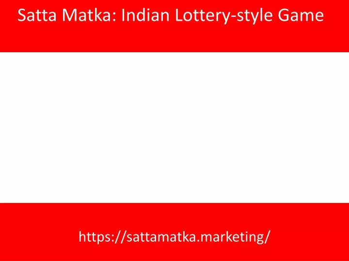 satta matka indian lottery style game