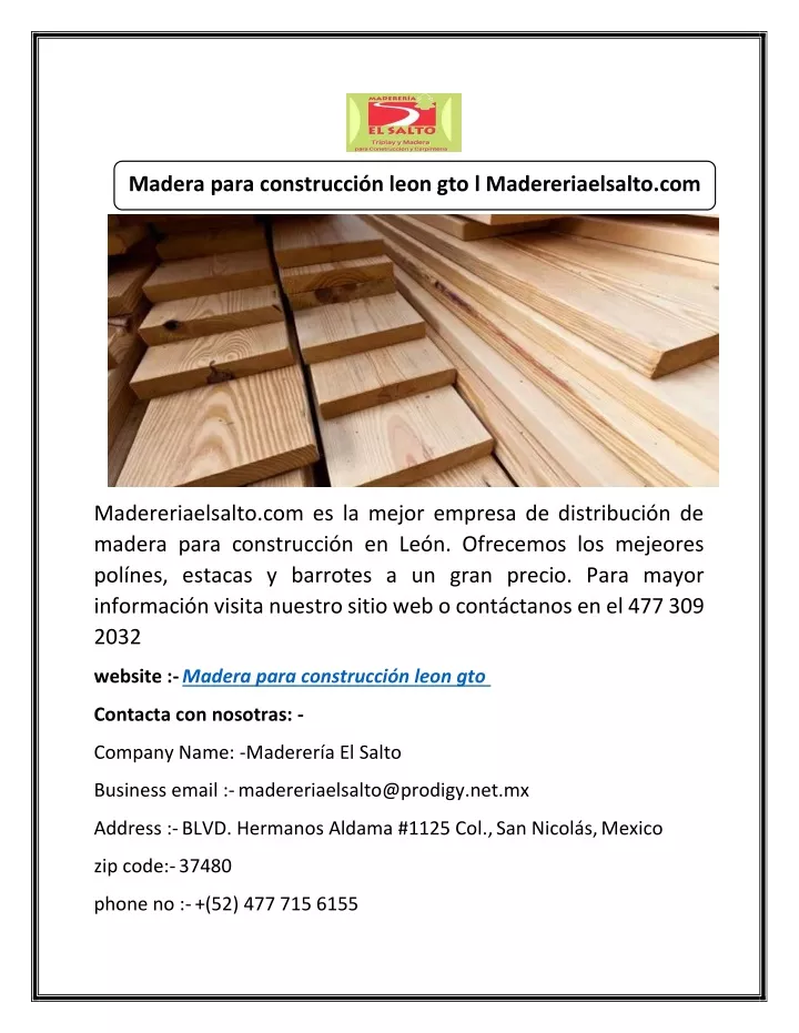 madera para construcci n leon