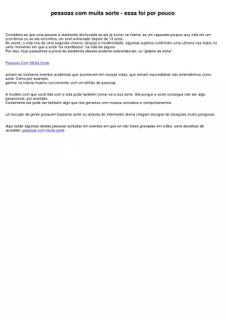 pessoas com muita sorte essa foi por pouco