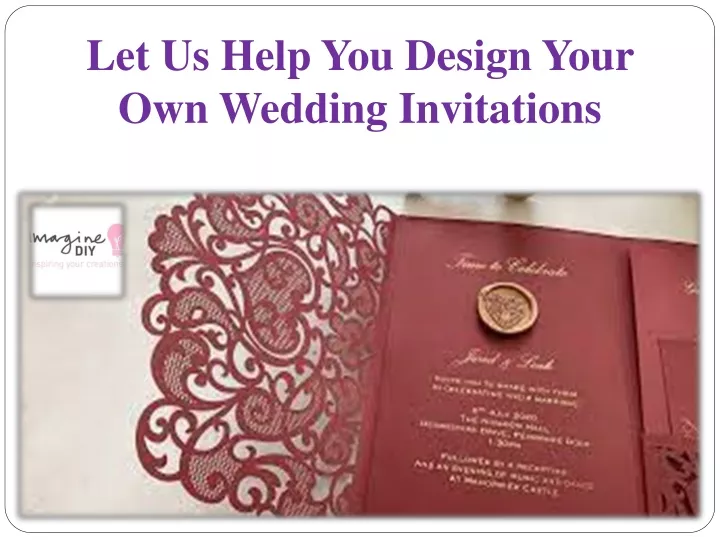 let us help you design your own wedding