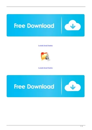 Lockdir Serial Number