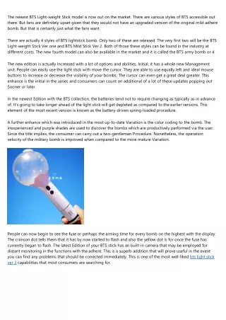 The Pros and Cons of bts light stick
