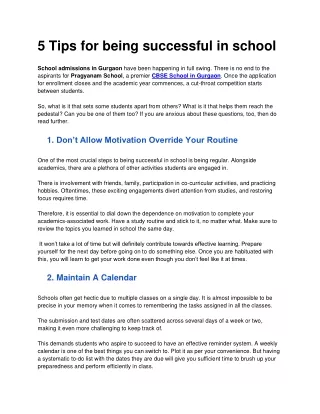 5 Tips for being successful in school-converted