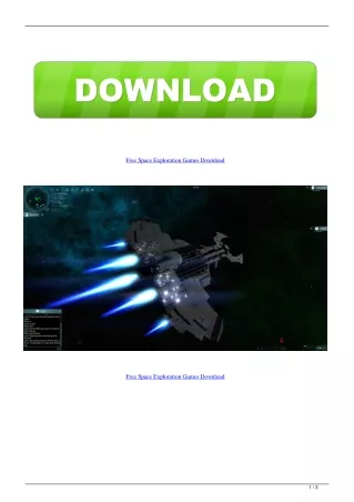 Free Space Exploration Games Download