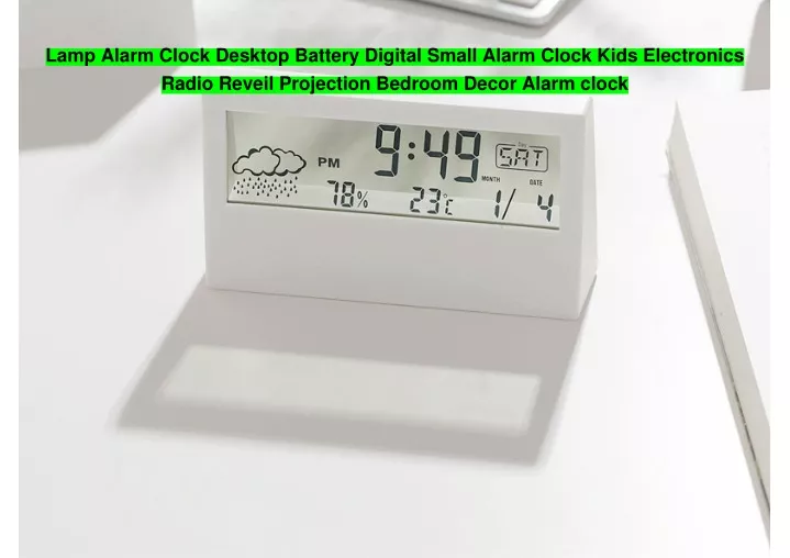 lamp alarm clock desktop battery digital small