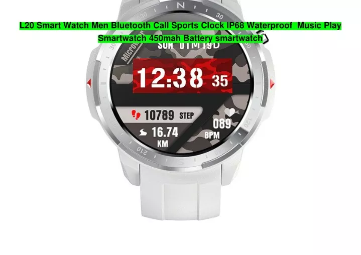 l20 smart watch men bluetooth call sports clock