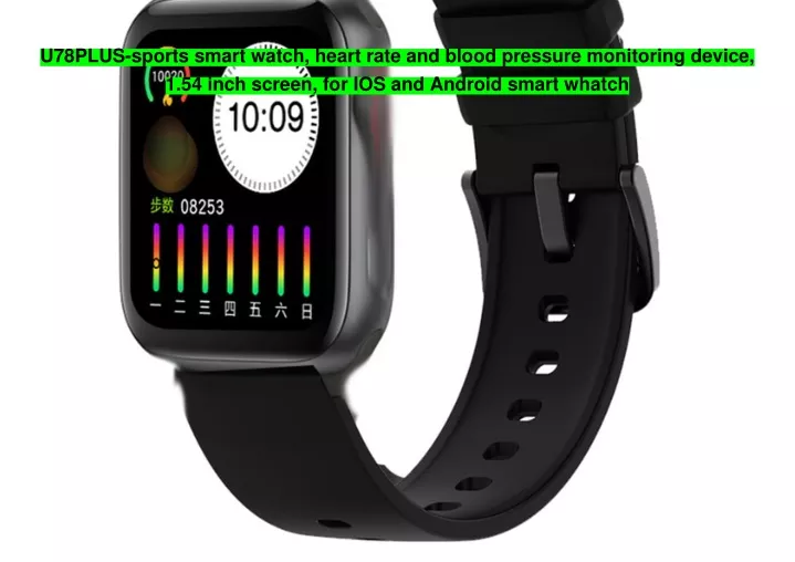 u78plus sports smart watch heart rate and blood