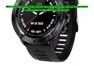 Review top buy MC01 Smart Watch Heart Rate Blood Pressure Health Monitoring Smartwatch Men Sport Tracker For IOS Android