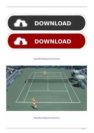 Tennis Elbow Manager Free Full Version