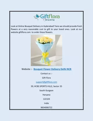 Online Bouquet Delivery In Hyderabad |Giftflora.com